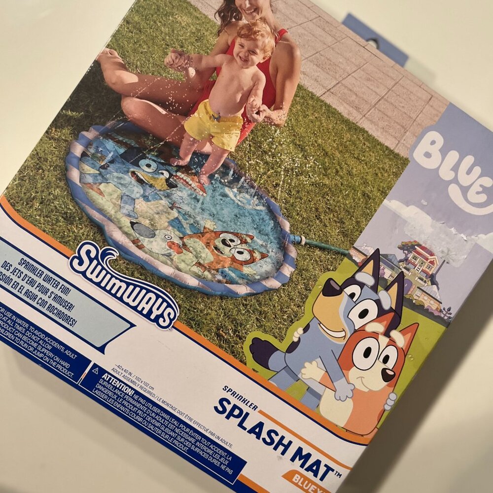 Splash‎ Mat by Bluey (Swimways Water Splash Mat 40x40 Outdoor Play Ages 1+ (NEW)